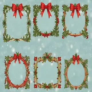 christmas clip art frames