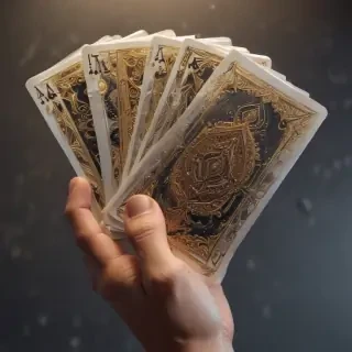 holding card