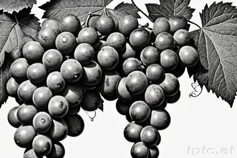grapes clipart black and white
