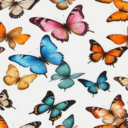 butterflies transparent background