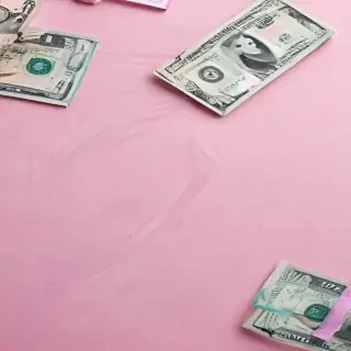 pink money background