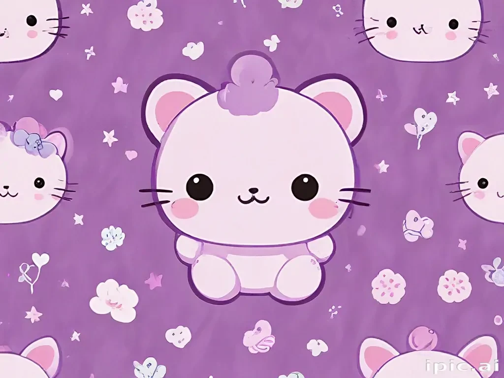 kawaii purple wallpaper
