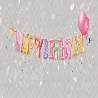 happy birthday transparent background