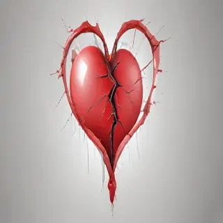 transparent broken heart