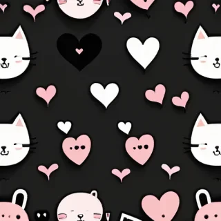 cute wallpapers black