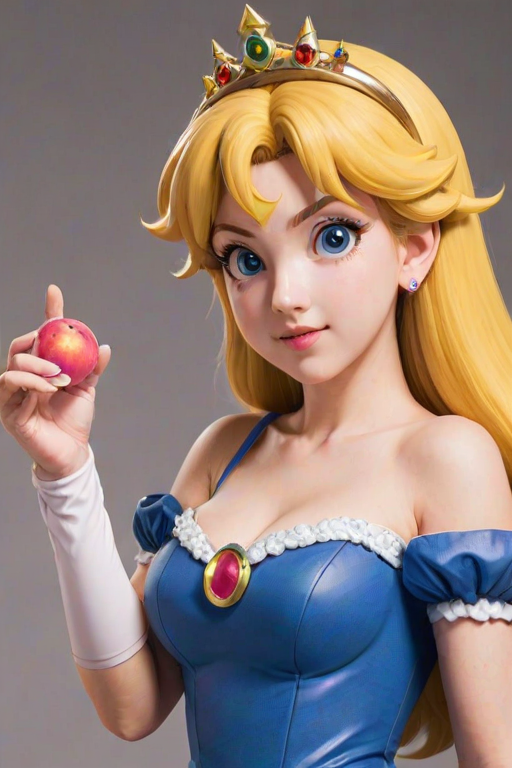 boop, poking, Princess Peach, solo focus, offscreen character, hand, source_anime
