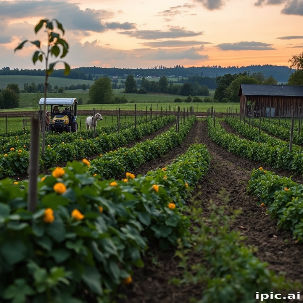 background of a farm