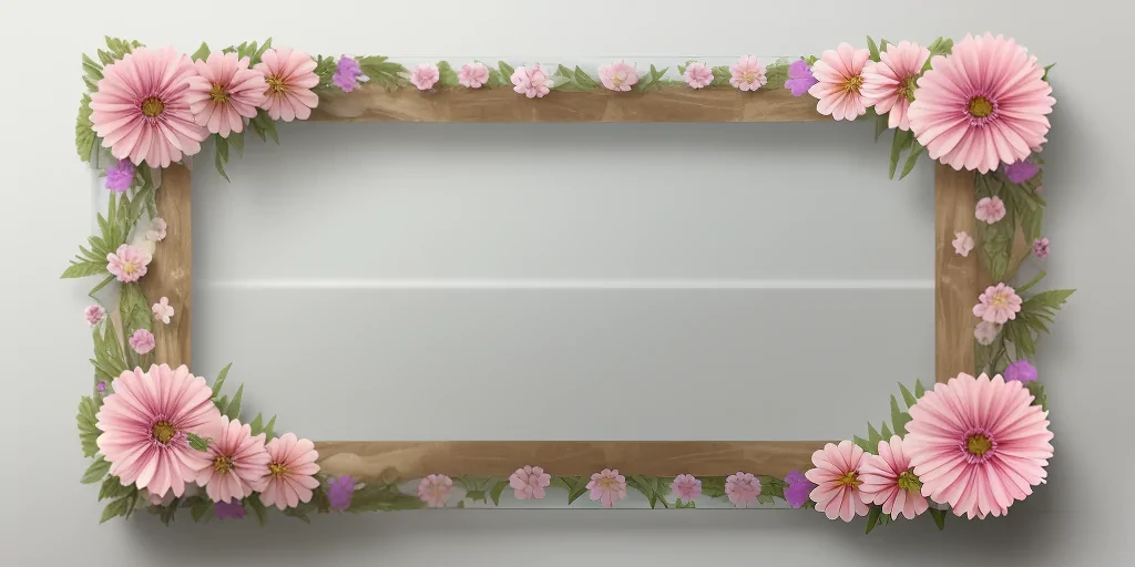 transparent flower border