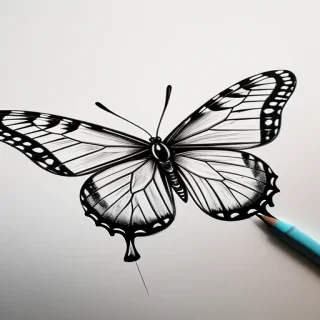 pictures of drawings of butterflies