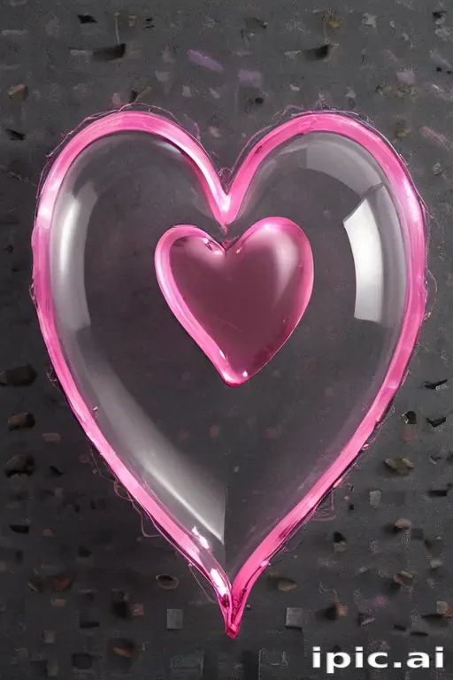 pink heart transparent