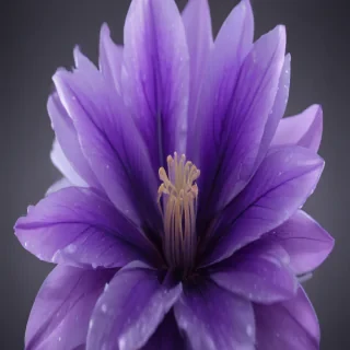 transparent purple flower