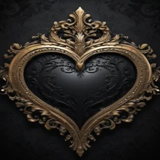 black wallpaper heart