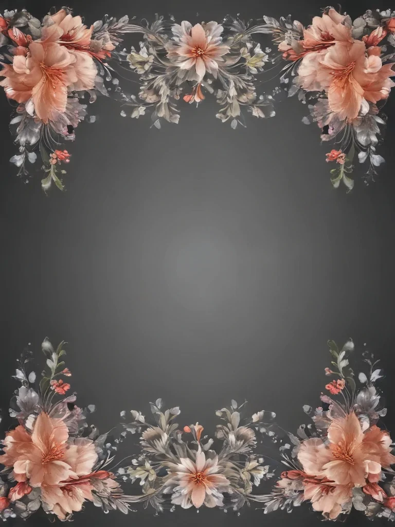 transparent floral border