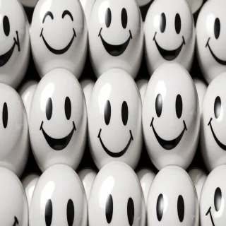 smiley black and white