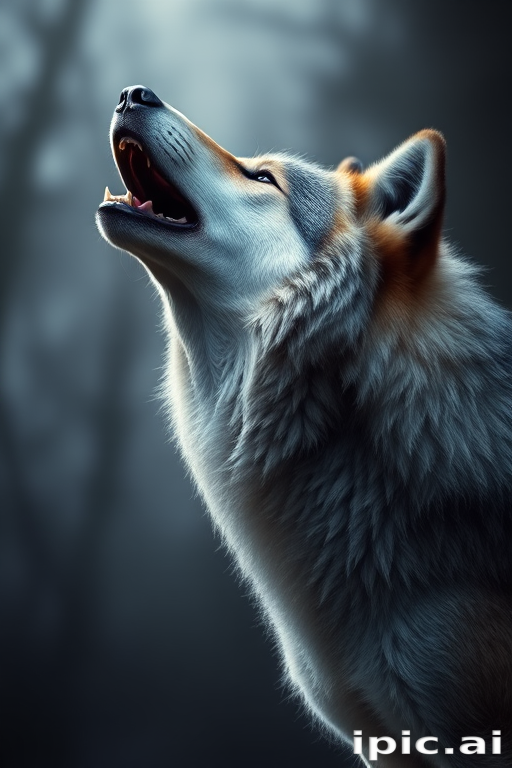 wolf howling png