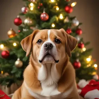 dog christmas background