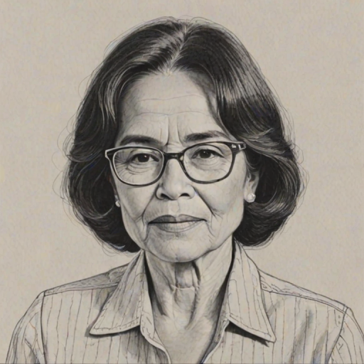 Resplendent Dolores Huerta, pencil sketch, portrait of Alluring woman 1963s in glasses, hair style beatnik, outline, clear lines, fine lines, 8k