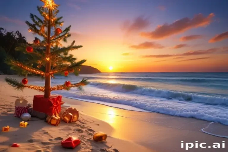 beach christmas wallpaper