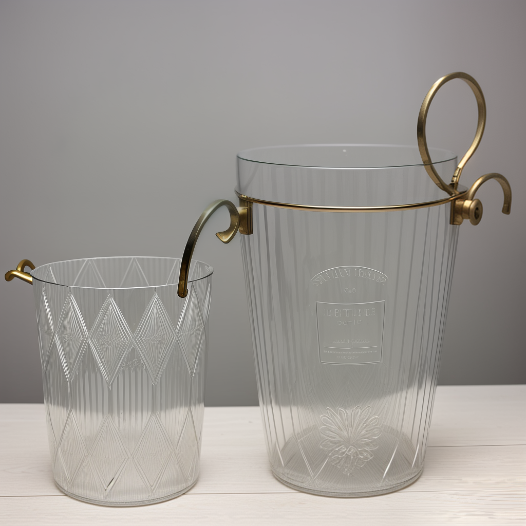 vintage cut glass ice bucket