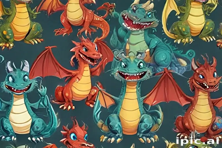 cartoon dragons