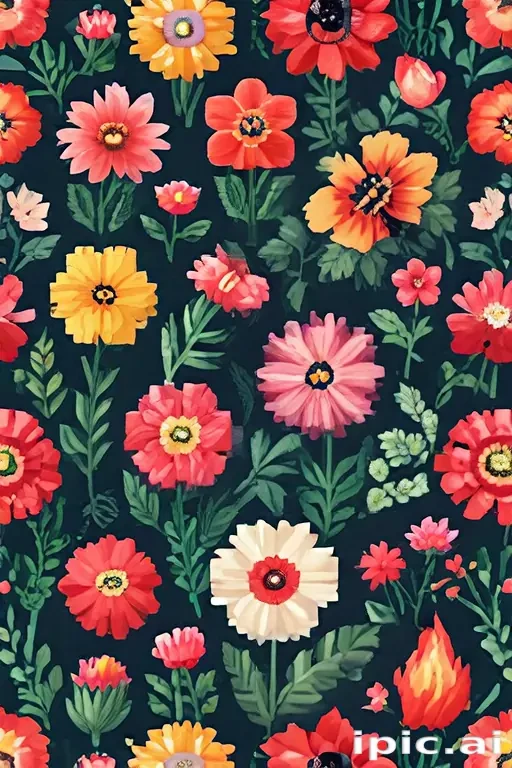 pixel flowers