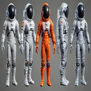 cartoon transparent astronaut suit