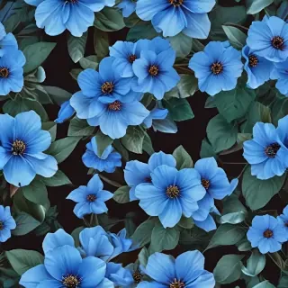 blue flowers png