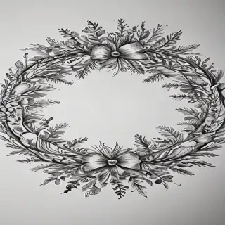 wreath drawing