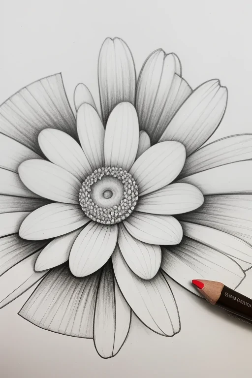 flower drawing images with colour
