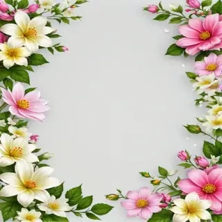 transparent flower border