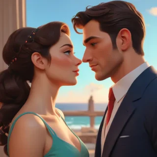 cartoon couple aesthetic