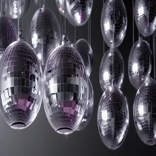 transparent disco balls