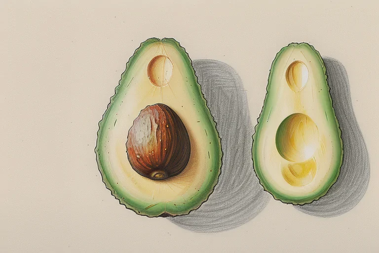 avocado drawing