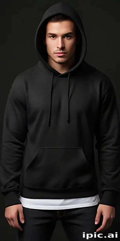 black hoodie mockup png