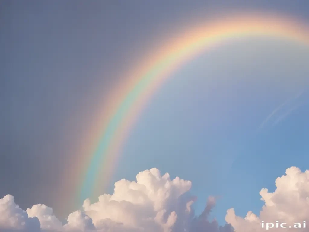pastel coloured rainbow