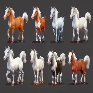 cartoon horses