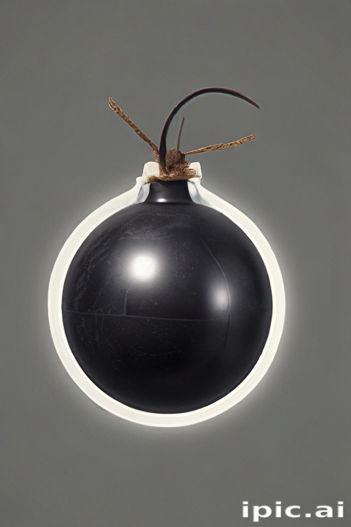 An Artistic Representation of a Bomb with a Unique Design Element