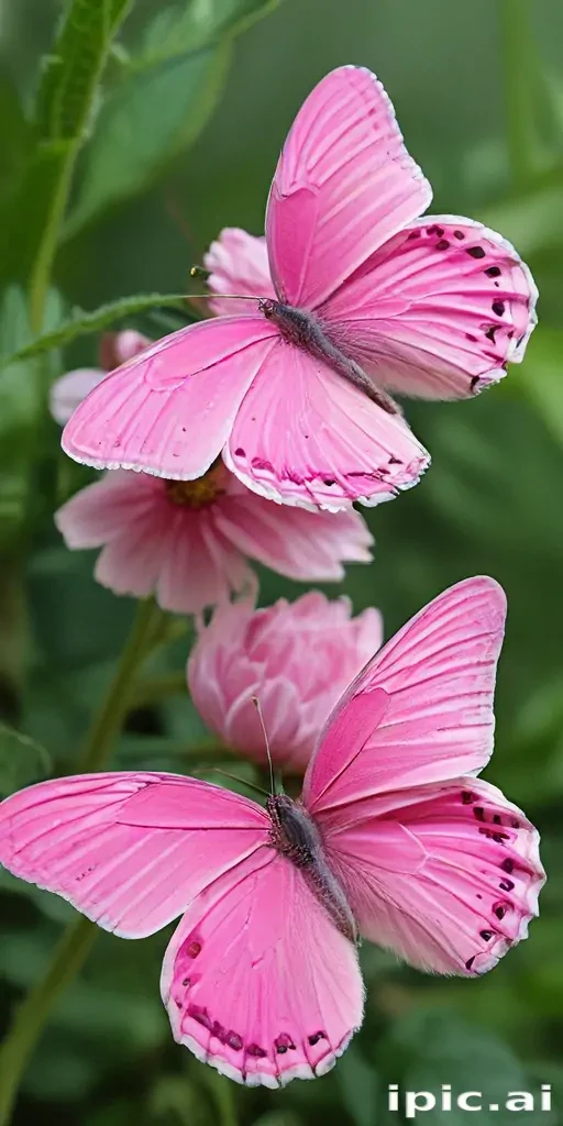 images of pink butterflies