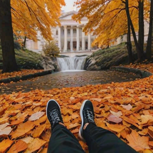 fall leaves aesthetic