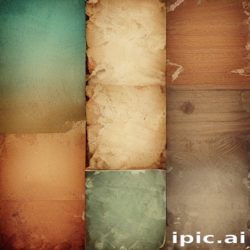 Artistic Composition of Textured Panels in Earthy Tones and Colors