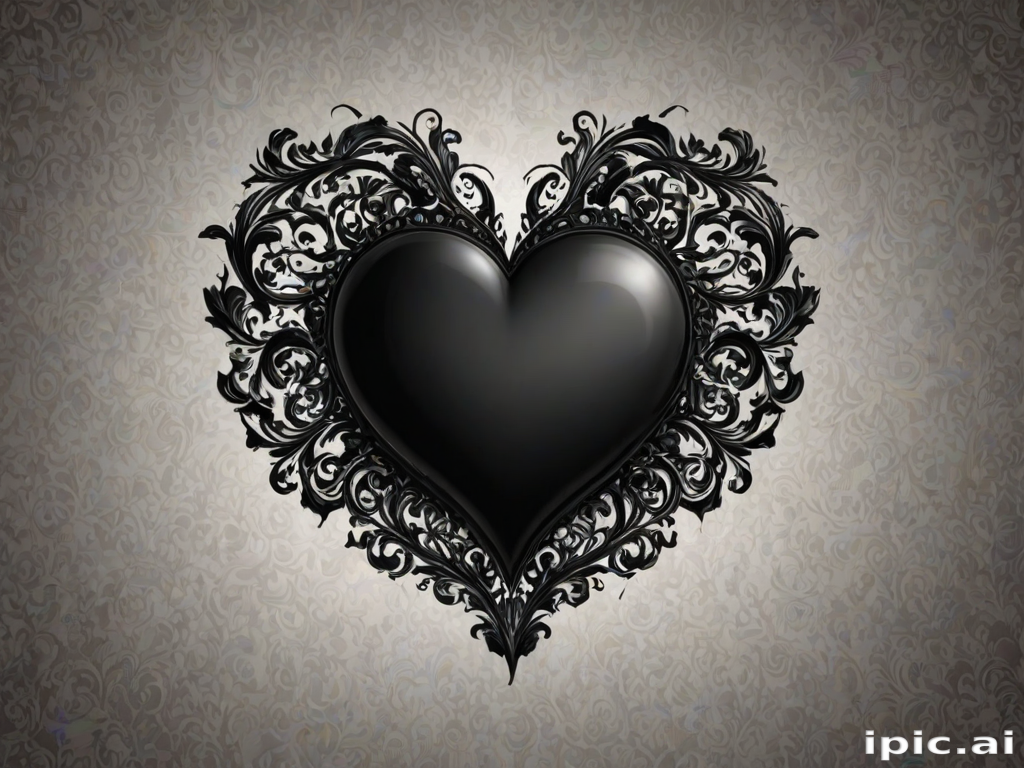 wallpaper black heart