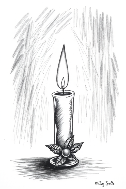 candle drawing