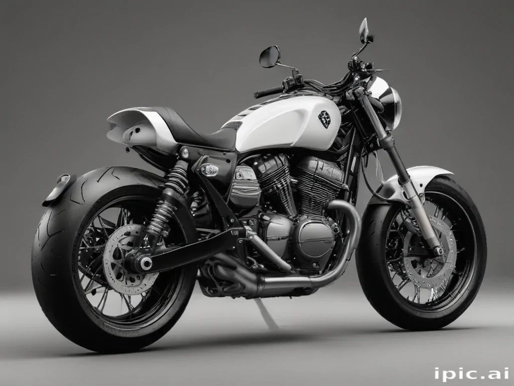 motorcycle clipart black and white
