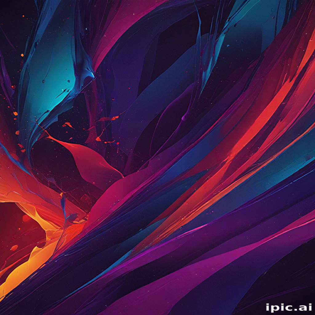 Vibrant Abstract Waves of Color Flowing Through a Dark Background