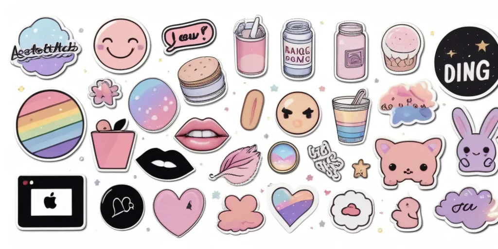 aesthetic stickers png