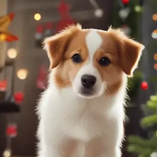 christmas dog wallpaper