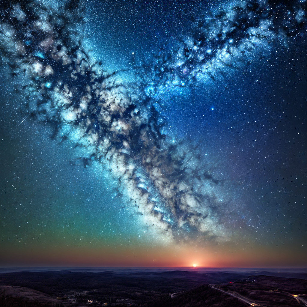 Moon In Starry Sky 