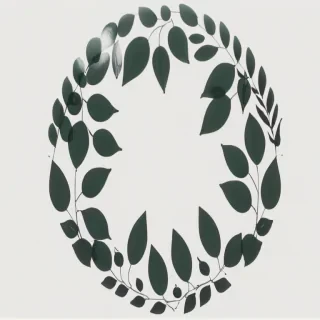 circle with leaves