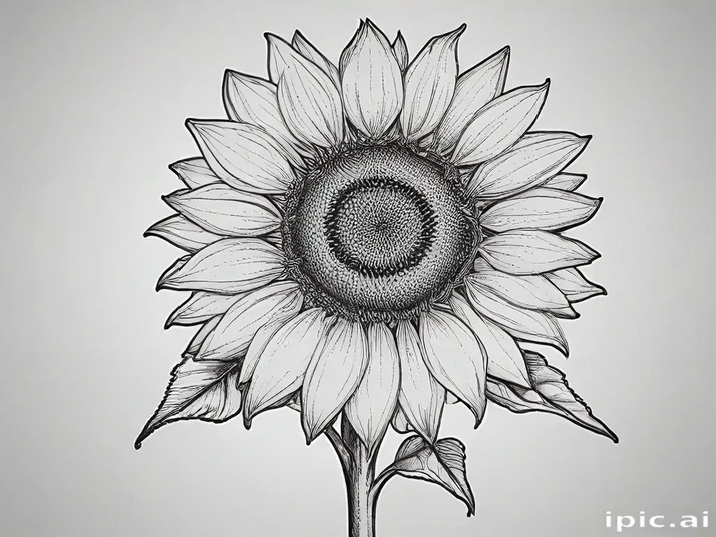 sunflower outline