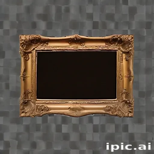 rectangle gold frame png